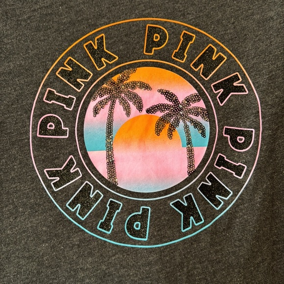 Gray Summer style tee with palm trees - Picture 2 of 5